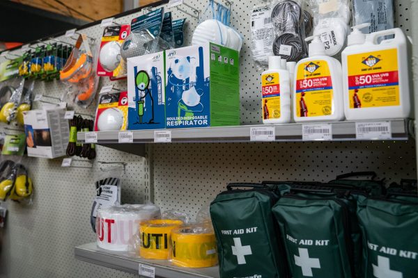 VIP Trade have a large supply of safety equipment and products in their store in Christchurch including first aid kits and PPE